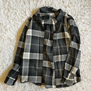 Old navy grey and white and black flannel!